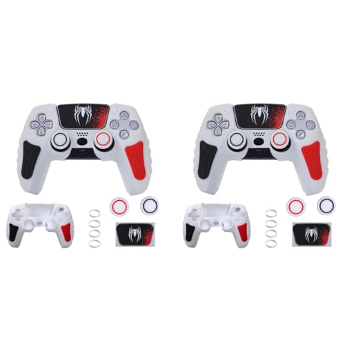 Verilux® PS5 Controller Cover Case Anti-Slip Sweat Proof Silicone Skin for DualSense Controller with Thumb Grip Caps Joystick Protectors Wrap Sticker 2PCS Verilux® PS5 Controller Cover Case Anti-Slip Sweat Proof Silicone Skin for DualSense Controller with Thumb Grip Caps Joystick Protectors Wrap Sticker 2PCS